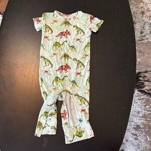 Posh Peanut Dinosaur Print Baby Bodysuit